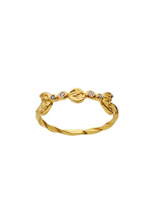 Lucilia ring Forgyldt Maanesten
